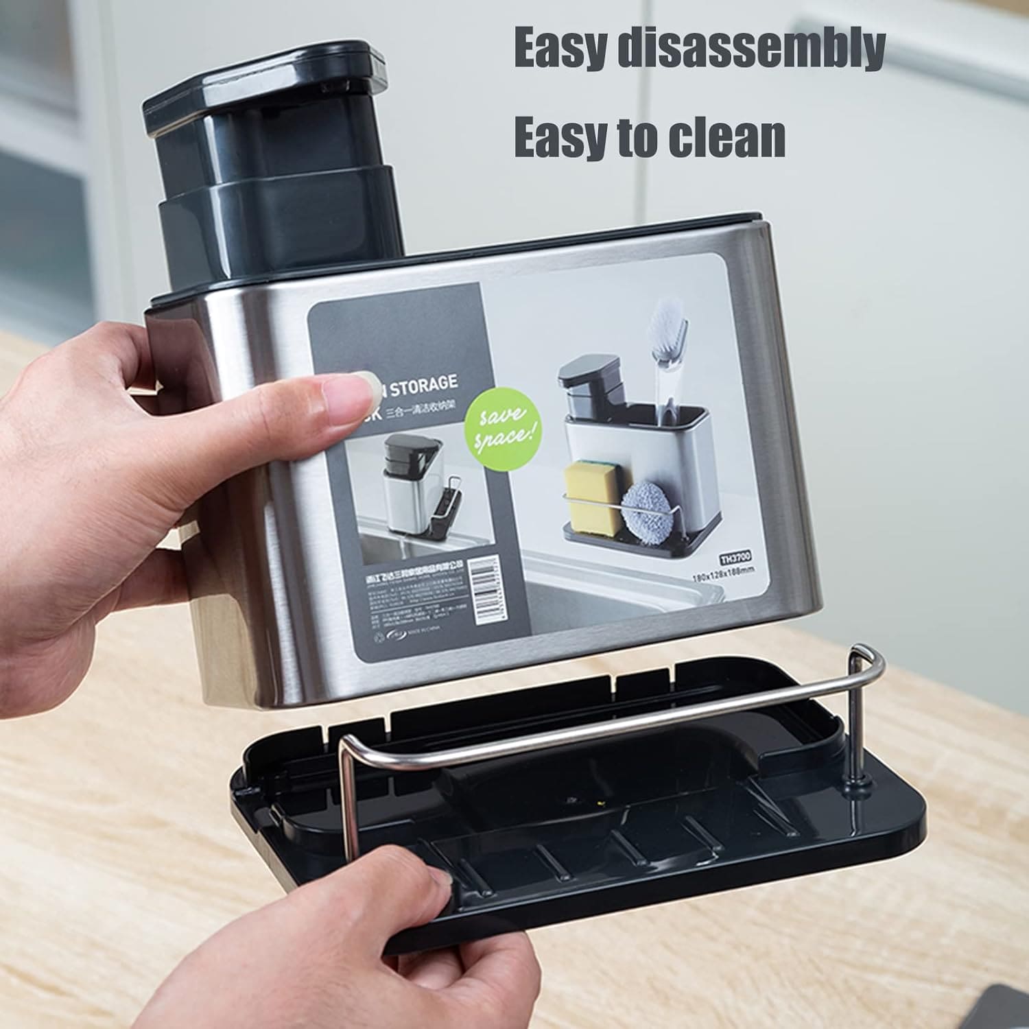 Kitchen Sink Cutlery Holder, Stainless Steel Flatware Organizer, Kitchen Utensils Cutlery Caddy Counter, Multifunctional Kitchen Sink Washing Sponge Storage Rack, Chopstick Cage with Water Outlet Tray Kitchen Sink Cutlery Holder, Stainless Steel Flatware Organizer, Kitchen Utensils Cutlery Caddy Counter, Multifunctional Kitchen Sink Washing Sponge Storage Rack, Chopstick Cage with Water Outlet Tray